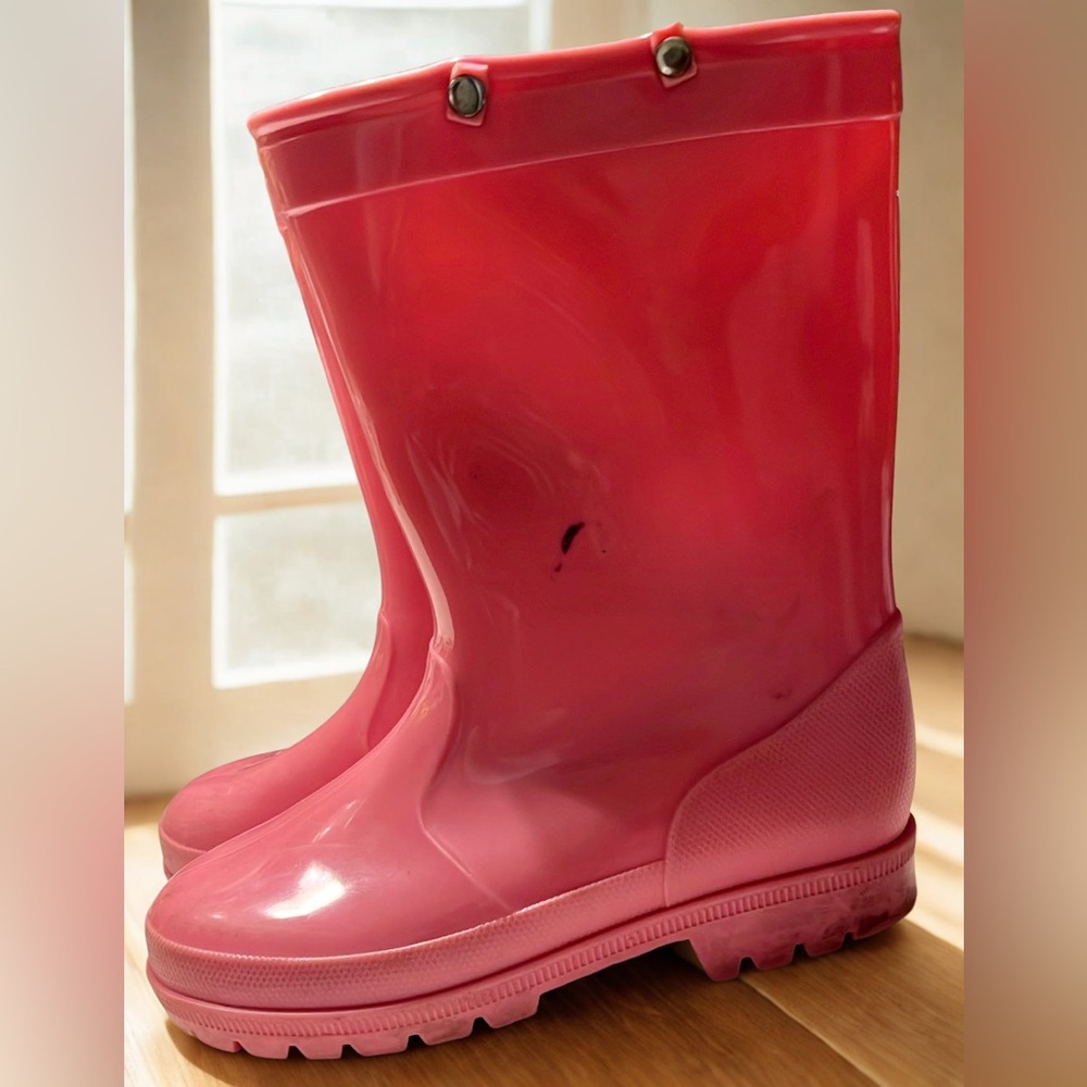Kids Pink Rain Boots Size 13 (unisex)